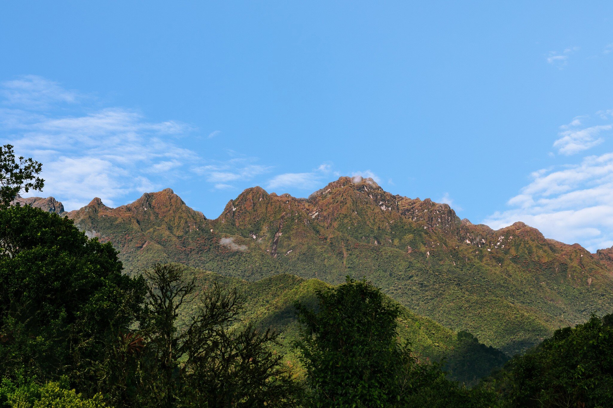 Mountains of the farallones de cali national park, colombia;
hills of mountains with clear sky, hiking in hills of colombia