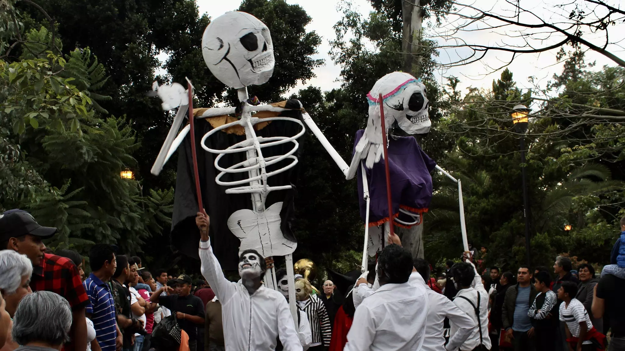 Traditional Day of the Dead parade in Oaxaca City