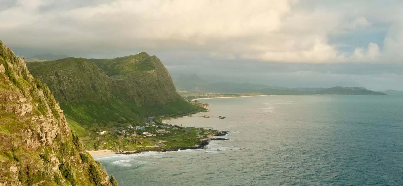 A cliff-lined coastline 