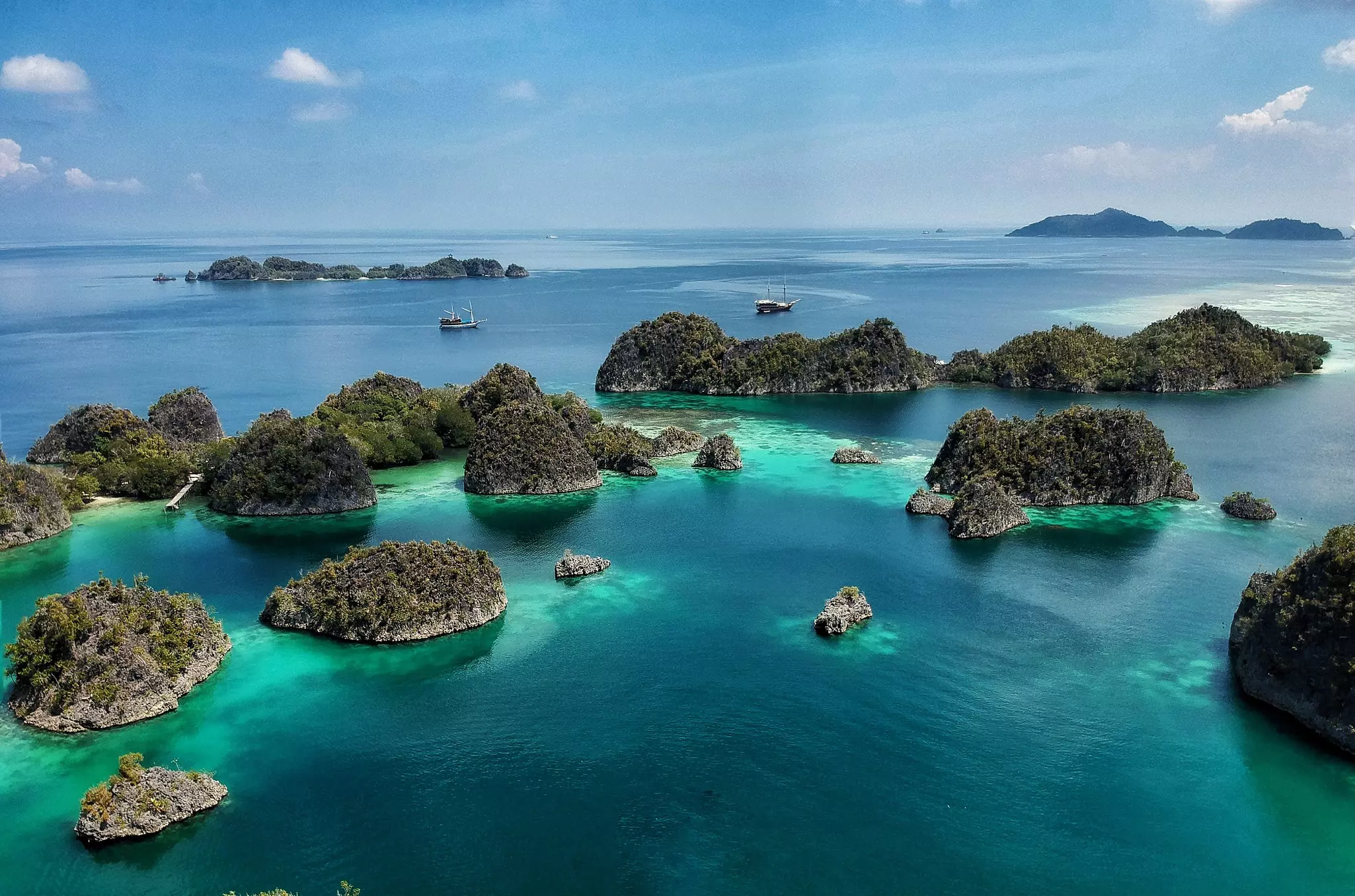 A lagoon in North Raja Ampat, Indonesia