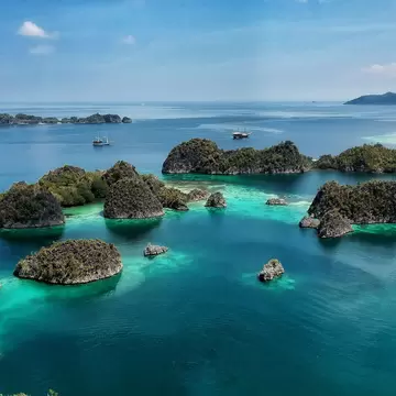 A lagoon in North Raja Ampat, Indonesia