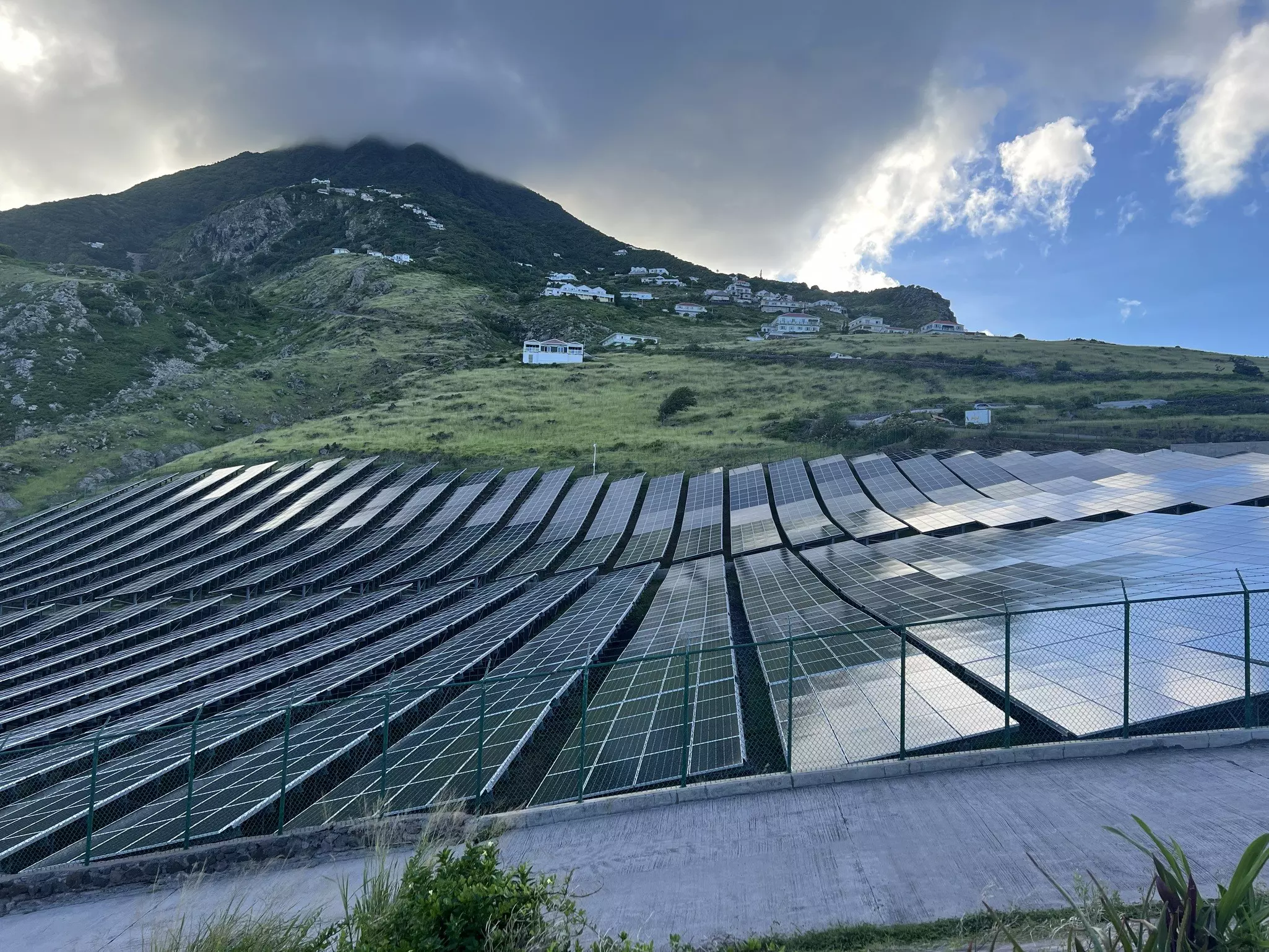 Solar installations on Saba power the island during the day © Alicia Johnson / Lonely Planet