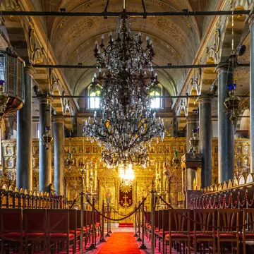 Balat, Fatih, Istanbul / Turkey - January 13 2020: The Patriarchal Church of St. George, Constantinople Ecumenical Orthodox Patriarchate interior view; Shutterstock ID 1644510007; purchase_order: 65050; job: ; client: ; other: