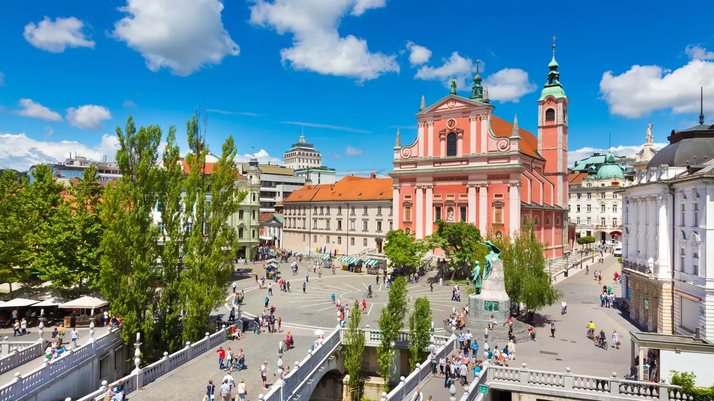 River Ljubljanica and the center of Ljubljana