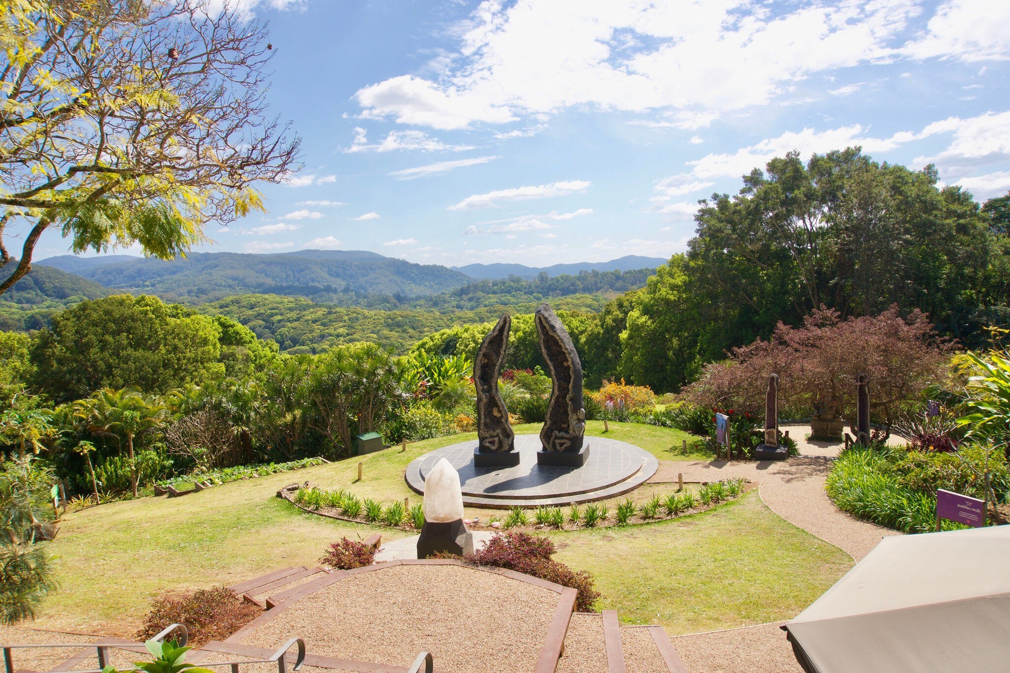 The Crystal Castle and gardens in Byron Bay, Australia.