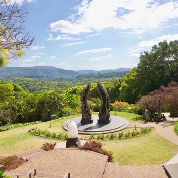 The Crystal Castle and gardens in Byron Bay, Australia.