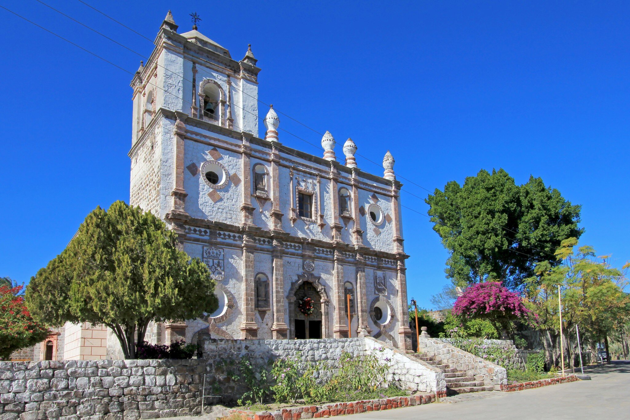 Old Franciscan church, Mision San Ignacio Kadakaaman, in San Ignacio, Baja California Sur, Mexico