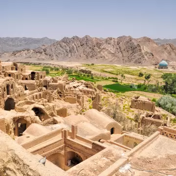 Ruins of old houses in the village of Kharanaq.