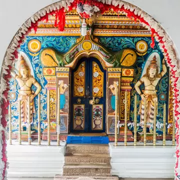 Vishnu Devale temple in Kandy, Sri Lanka.