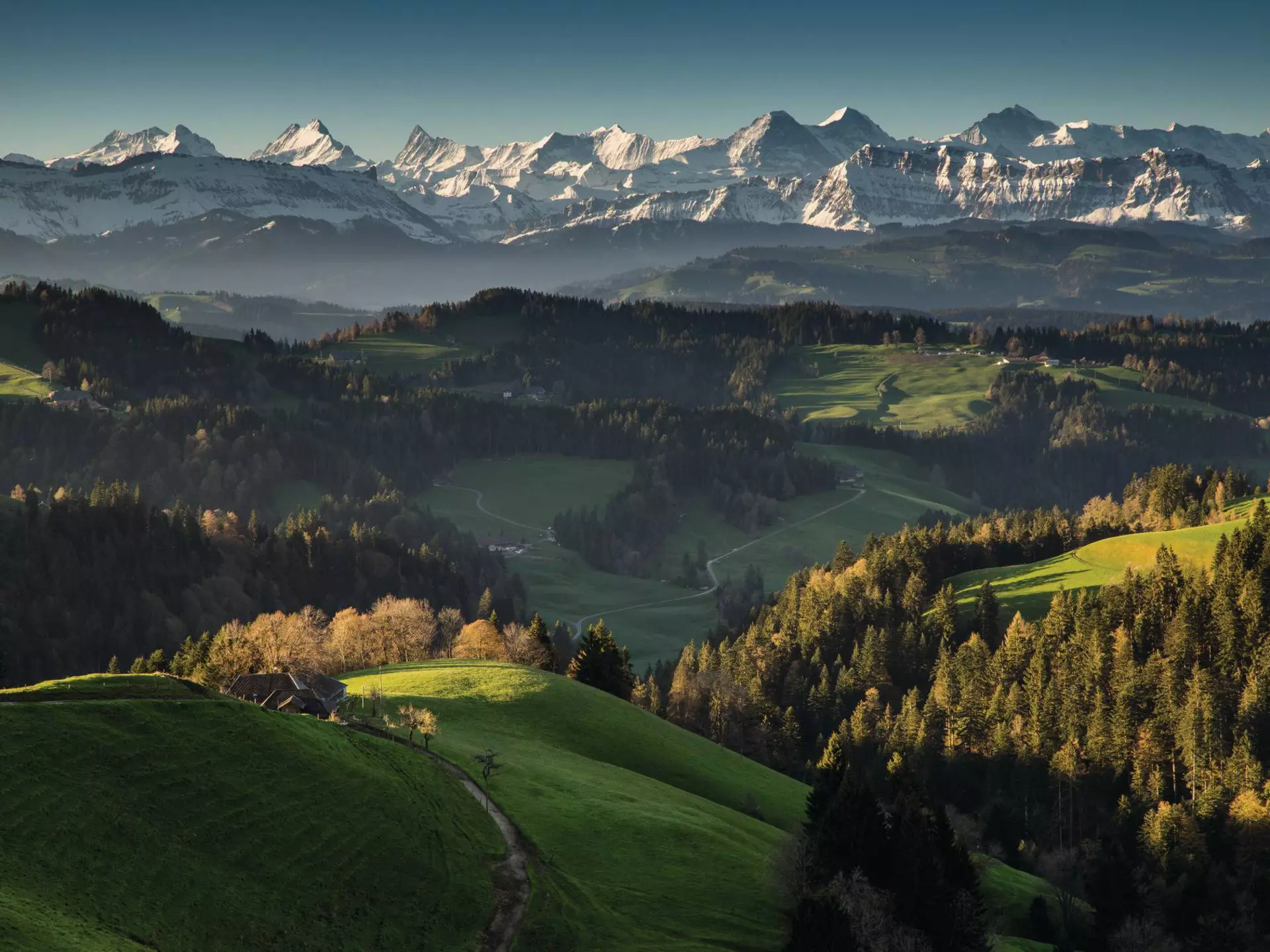 Langnau im Emmental, Fruehlingspanorama