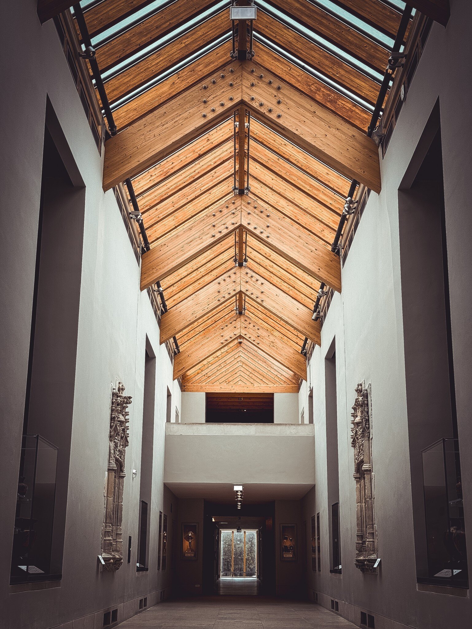 The inside of the Burrell Collection, Glasgow.