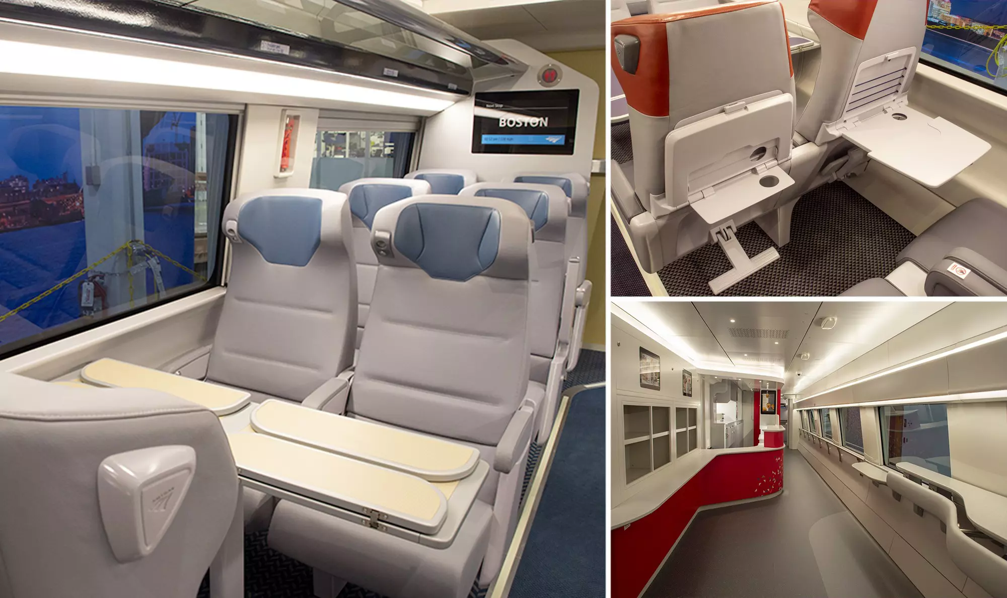 The interior of Amtrak's new line of Acela trains aims to encourage more travelers.