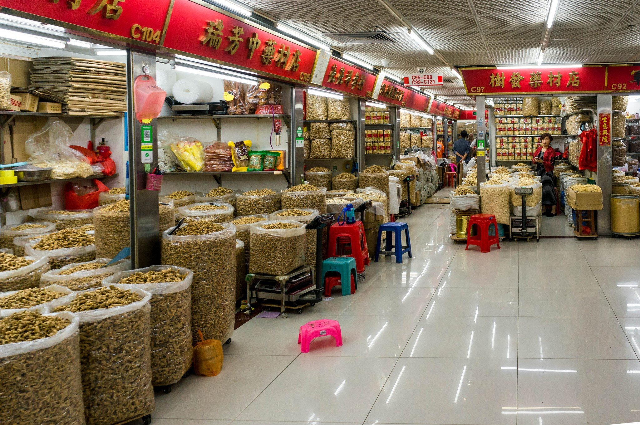 Guangzhou / China - April 13 2019: Qingping traditional Medicine Market, License Type: media, Download Time: 2026-08-31T22:16:01.000Z, User: LP_NZhan, Editorial: true, purchase_order: 65050 - Digital Destinations and Articles, job: App Content, client: Lonely Planet App, other: Nadine Zhan