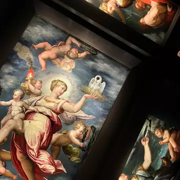 Paintings in the Gallerie dell'Accademia in Venice, Italy.