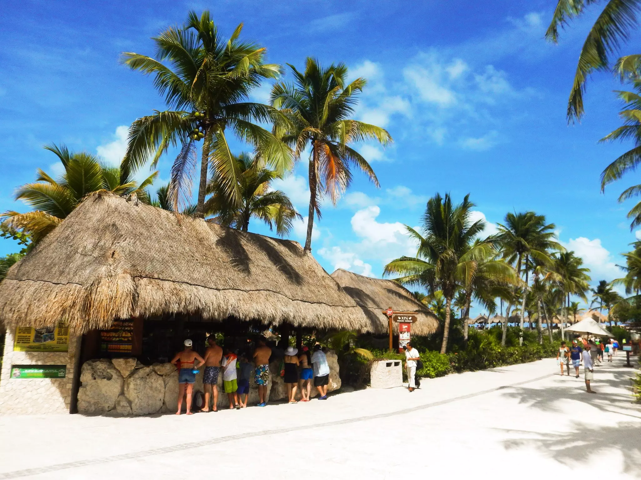 Beach in Xcaret Nature Park, Playa del Carmen, Mexico