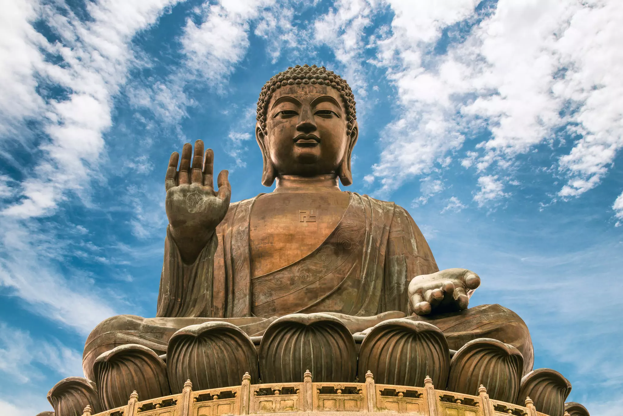 Tian Tan Buddha at Po Lin Monastery in Hong Kong.