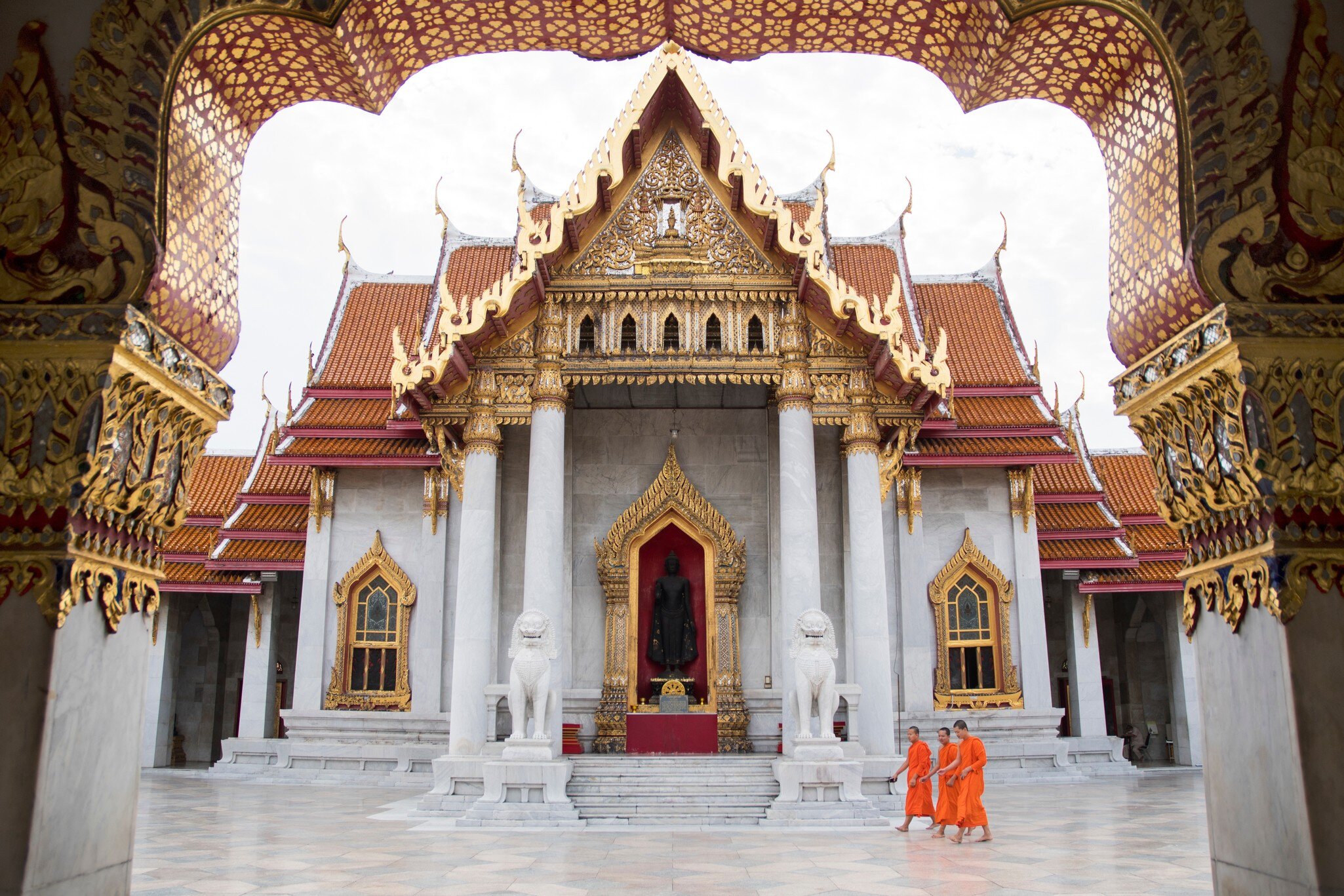 Bangkok, Thailand- 17 Feb, 2023: Wat Benchamabophit Dusitwanaram or Marble Temple in Bangkok. It is one of Bangkok's best-known temples and a major tourist attraction, License Type: media, Download Time: 2026-06-12T14:33:19.000Z, User: LP_NZhan, Editorial: true, purchase_order: 65050 - Digital Destinations and Articles, job: App Content, client: Lonely Planet App, other: Nadine Zhan