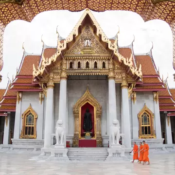 Bangkok, Thailand- 17 Feb, 2023: Wat Benchamabophit Dusitwanaram or Marble Temple in Bangkok. It is one of Bangkok's best-known temples and a major tourist attraction, License Type: media, Download Time: 2026-06-12T14:33:19.000Z, User: LP_NZhan, Editorial: true, purchase_order: 65050 - Digital Destinations and Articles, job: App Content, client: Lonely Planet App, other: Nadine Zhan