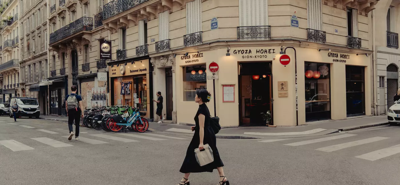 Rue Sainte-Anne, home to Little Tokyo in Paris, France. July 2024