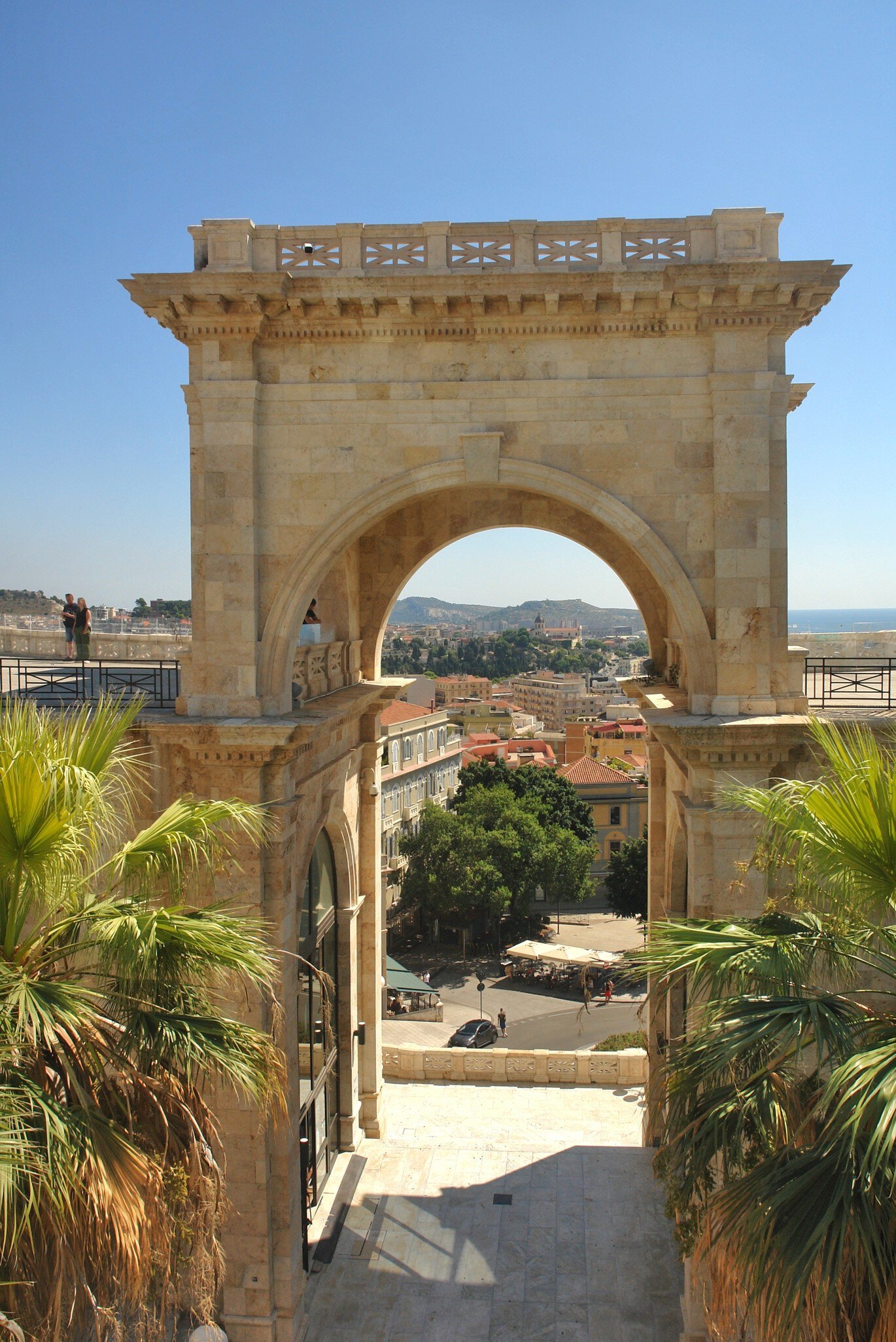 Bastione of Saint Remy, Cagliari, Sardinia, Italy.