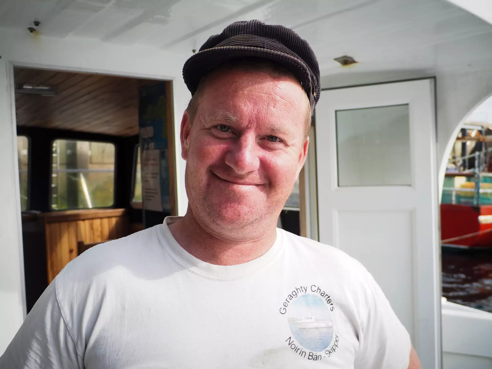 Wild Atlantic Way - Captain of small boat going from Achill Island to Mullet Peninsula,  Co. Mayo, Ireland 2019