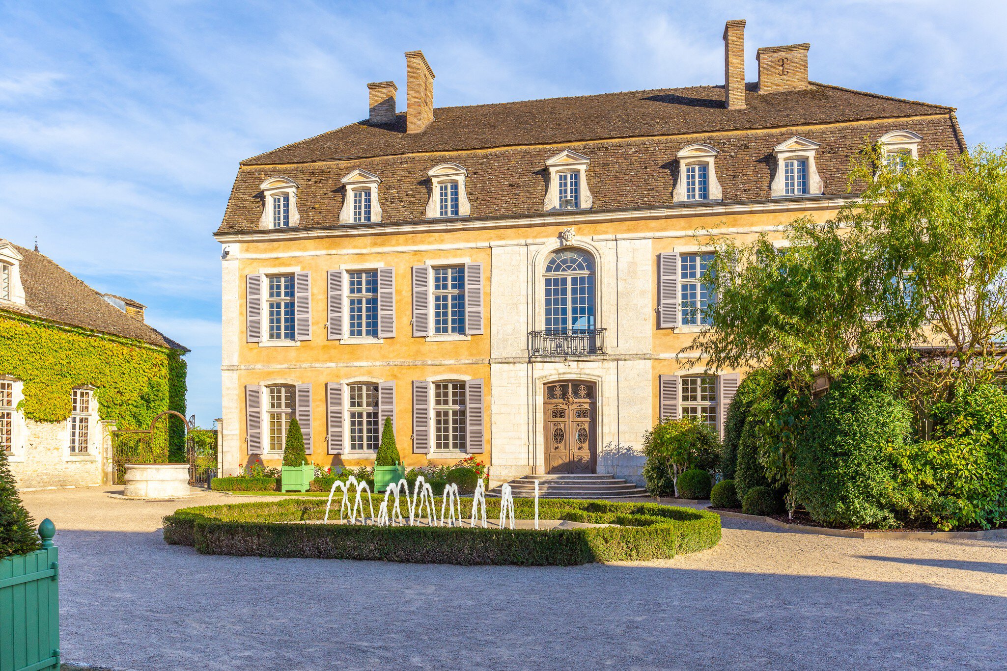 16 September 2019. The historic  Pommard Castle in Burgundy region, France.