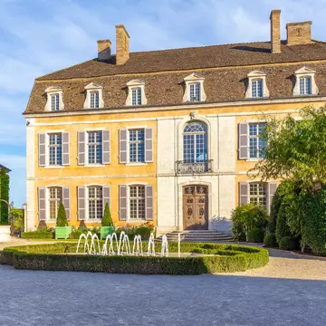 16 September 2019. The historic  Pommard Castle in Burgundy region, France.