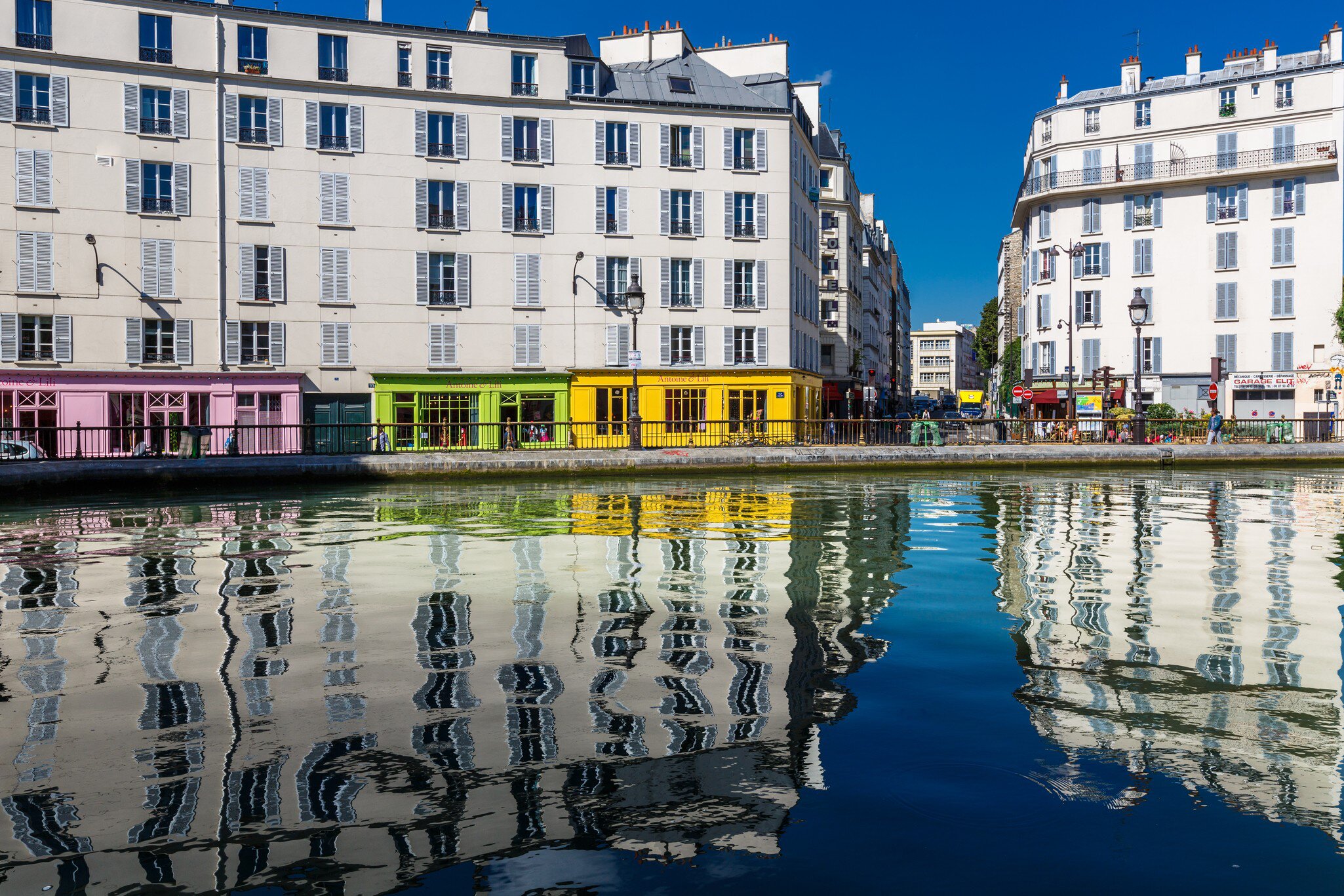 City Cityscape Development Architecture Canal Travel Destinations Horizontal Outdoors Railing France Blue Rippled Modern Summer Day Reflection Paris - France French St. Martin Color Image City Life Incidental People Building Exterior Photography Capital Cities Clear Sky Canal St Martin 2013 French Overseas Territory
Canal Saint-Martin Paris August 2013Reflection on the Canal.