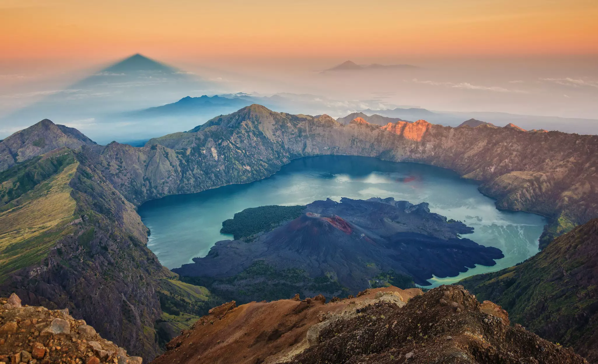 Sunrise from Mount Rinjani, Lombok, Indonesia