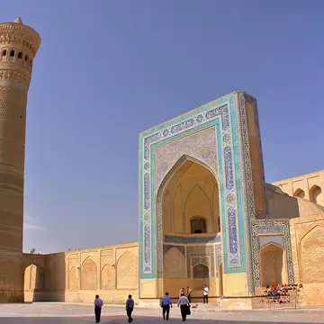 Poi Kalon Mosque and Minaret in Bukhara, Uzbekistan; Shutterstock ID 1081626542;