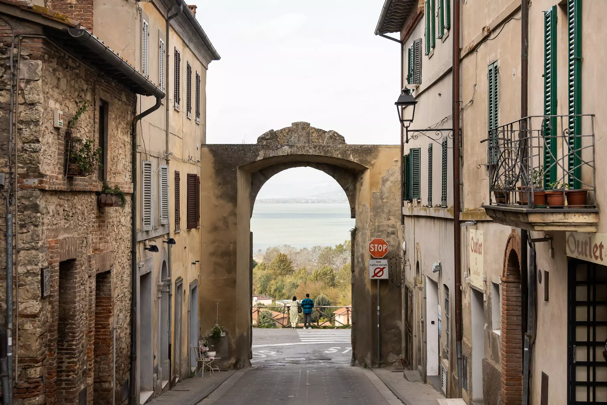View of Lago Trasimeno from Castiglione del Lago