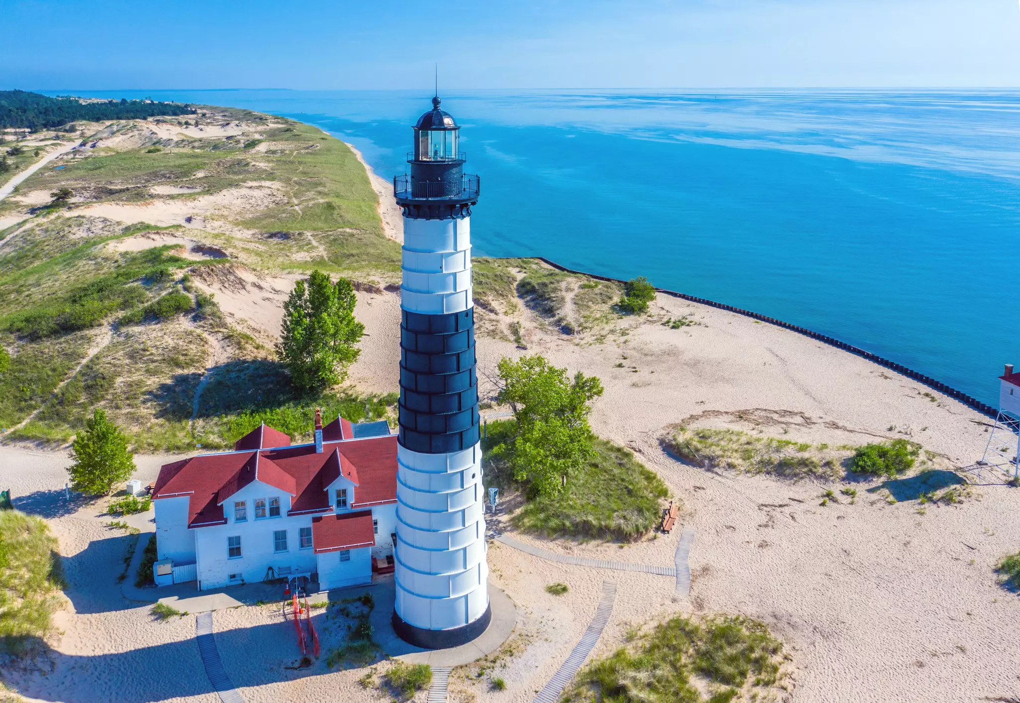 Michigan has more than 120 lighthouses, including Big Sable Point on Lake Michigan © Frederick Millett / Shutterstock