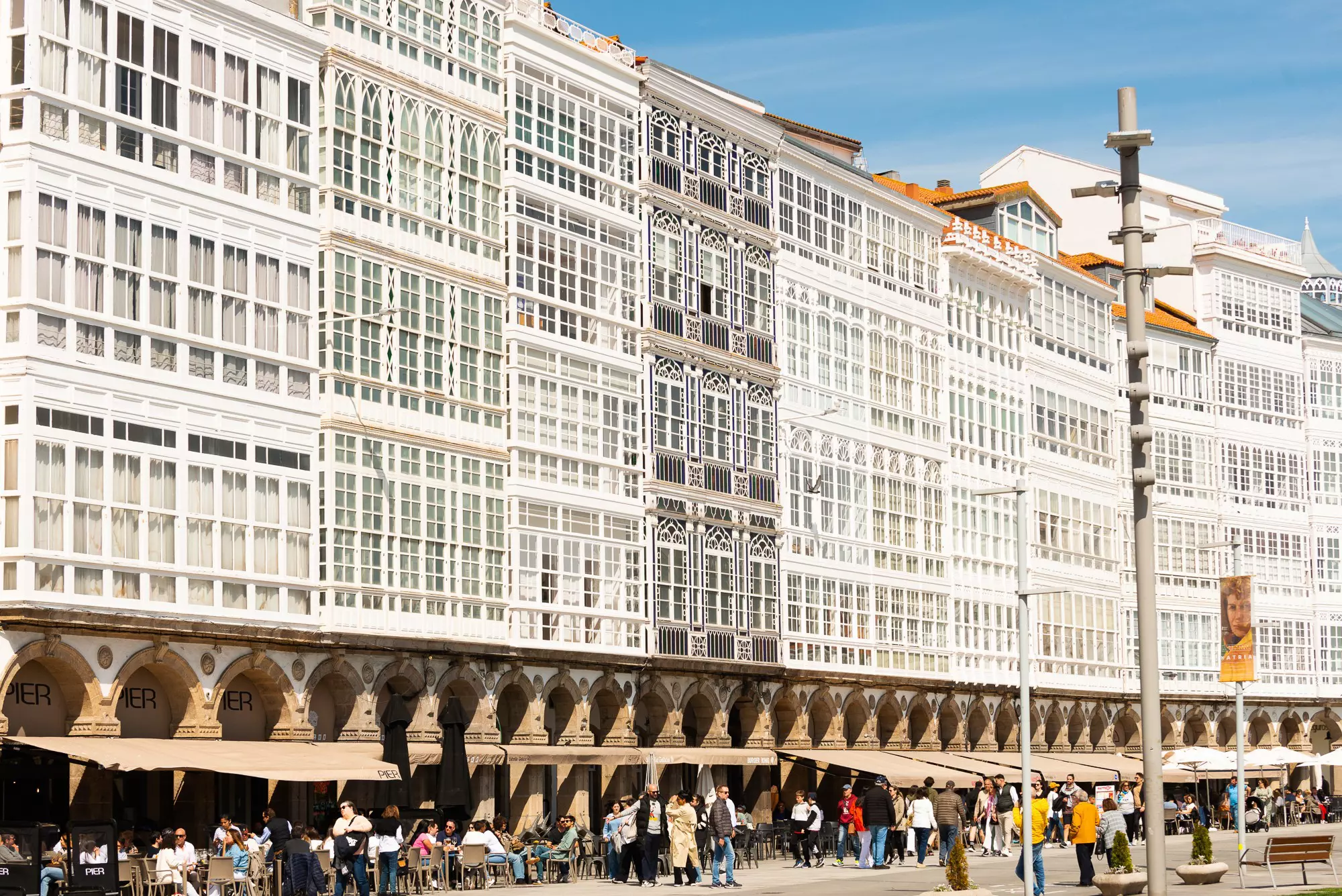 A Coruña's grand waterfront buildings © Austin Bush