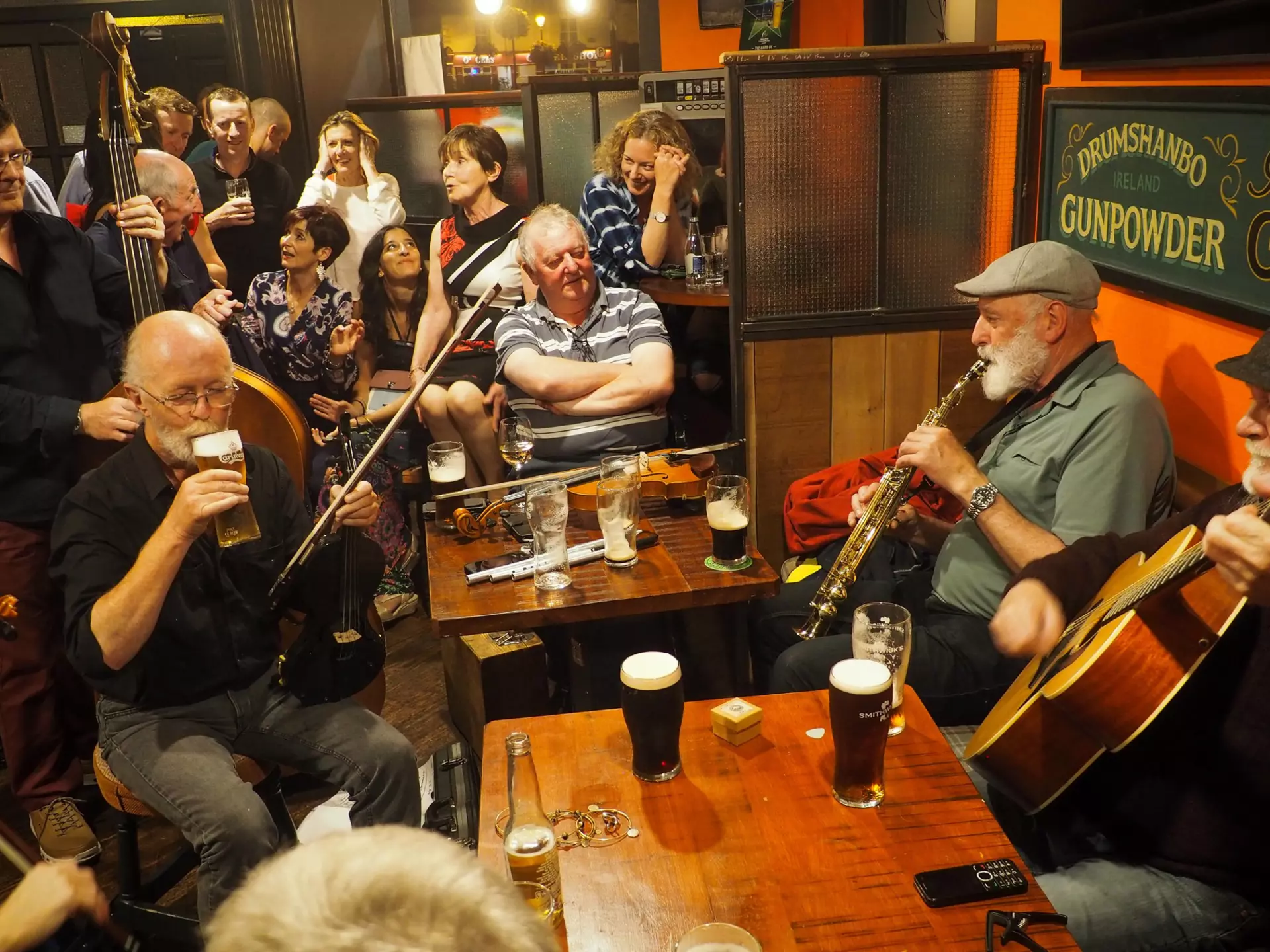 Traditional Irish music at a pub in Ireland