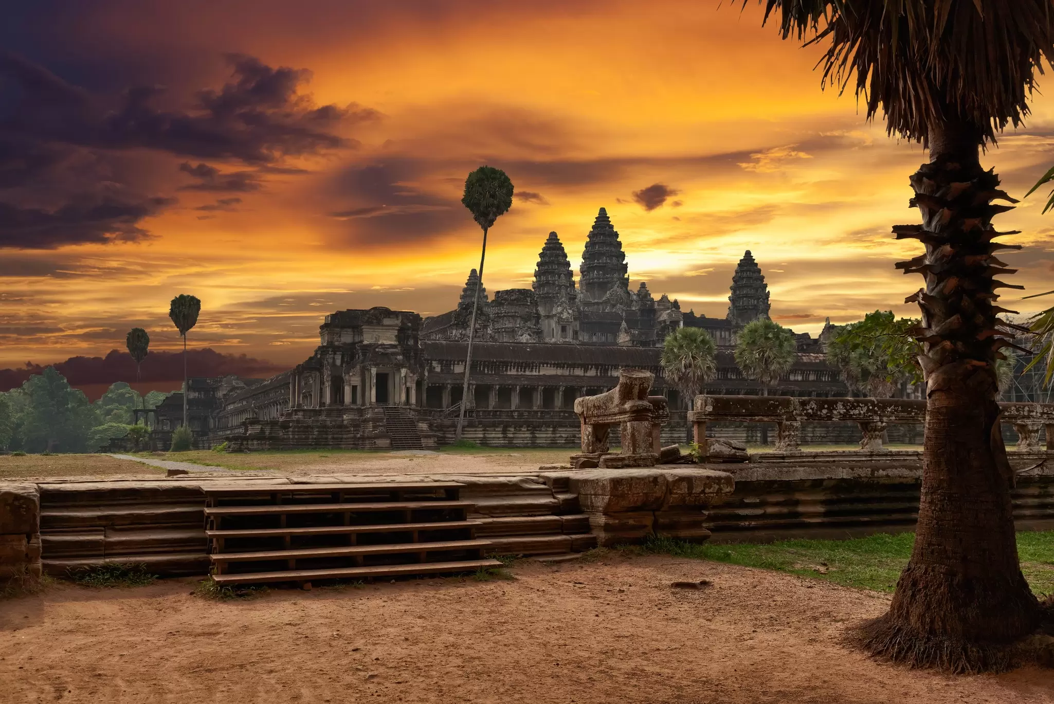 Angkor Wat at sunset. Muzhik/Shutterstock