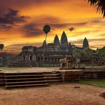 Angkor Wat at sunset. Muzhik/Shutterstock