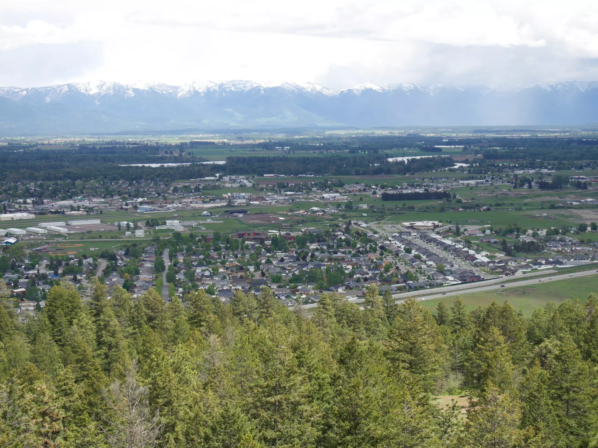 View of Kalispell, Montana.