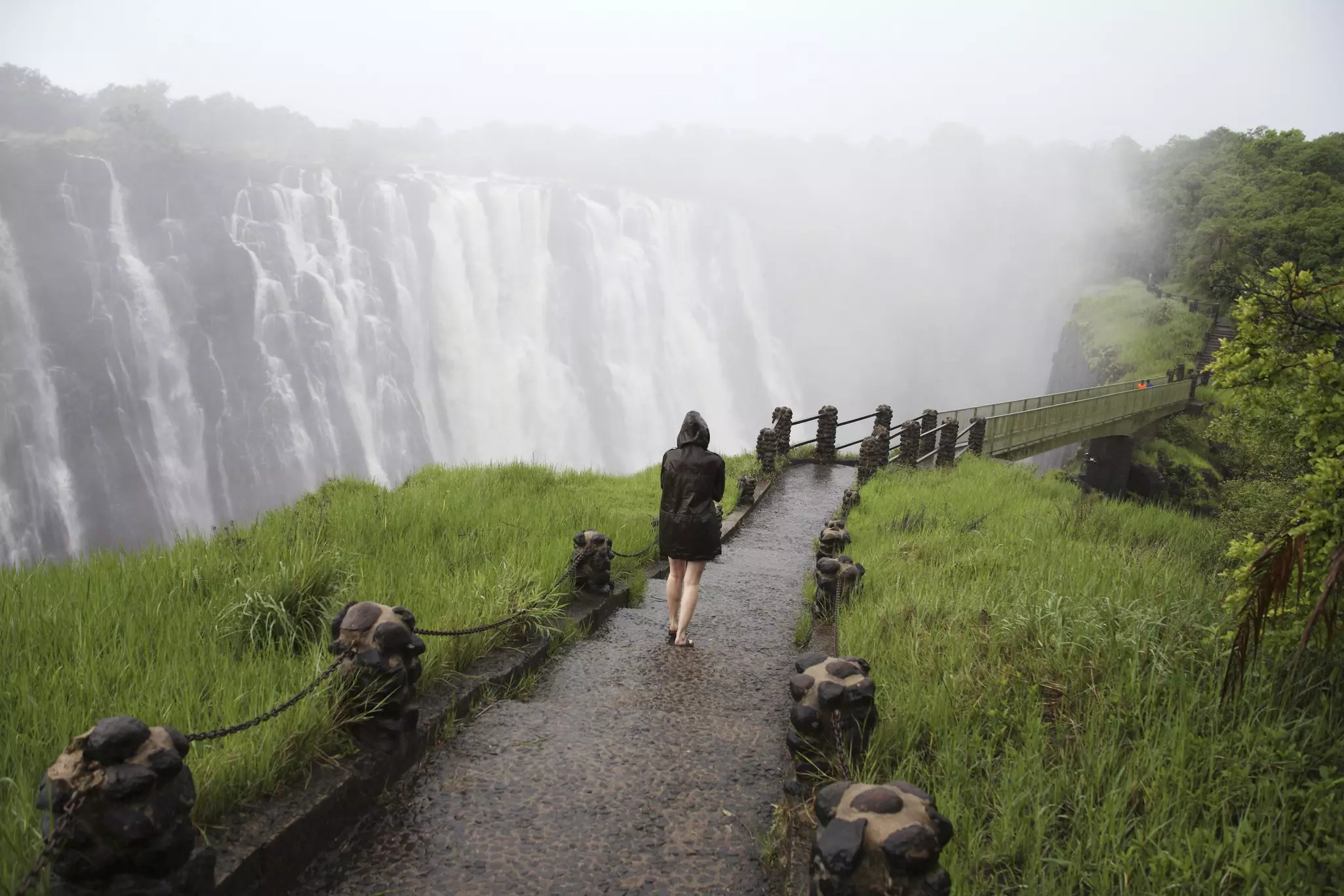 When the rainy season ends in May, Victoria Falls at the nearby Zambia–Zimbabwe border is at its fullest © David du Plessis / Getty Images