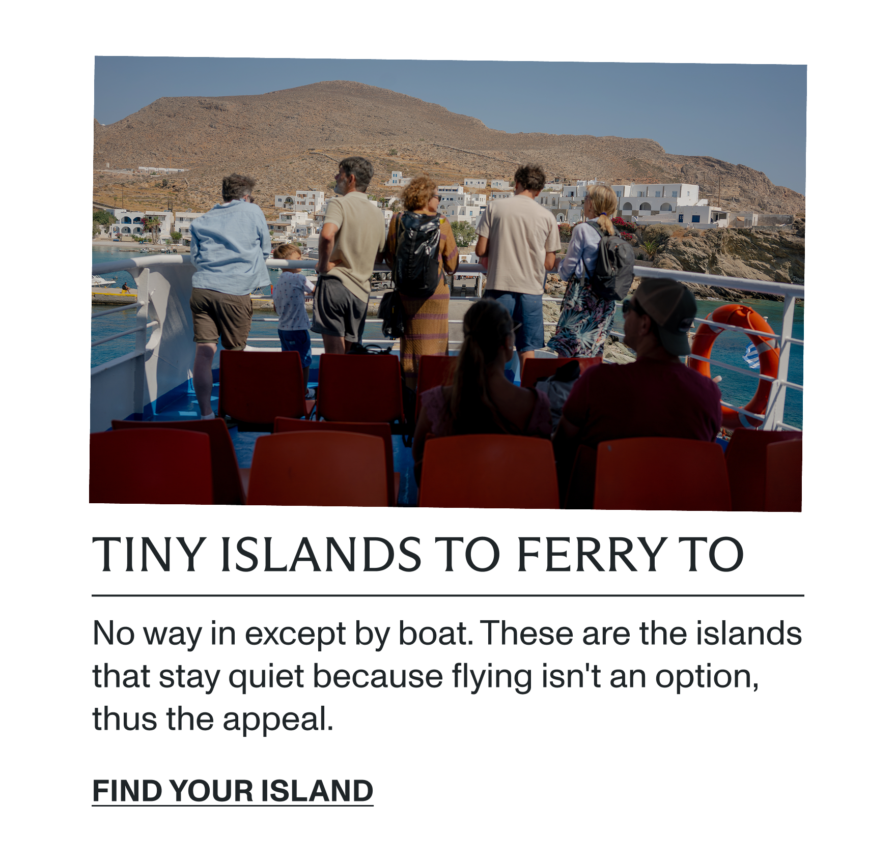 Tiny Islands to Ferry to