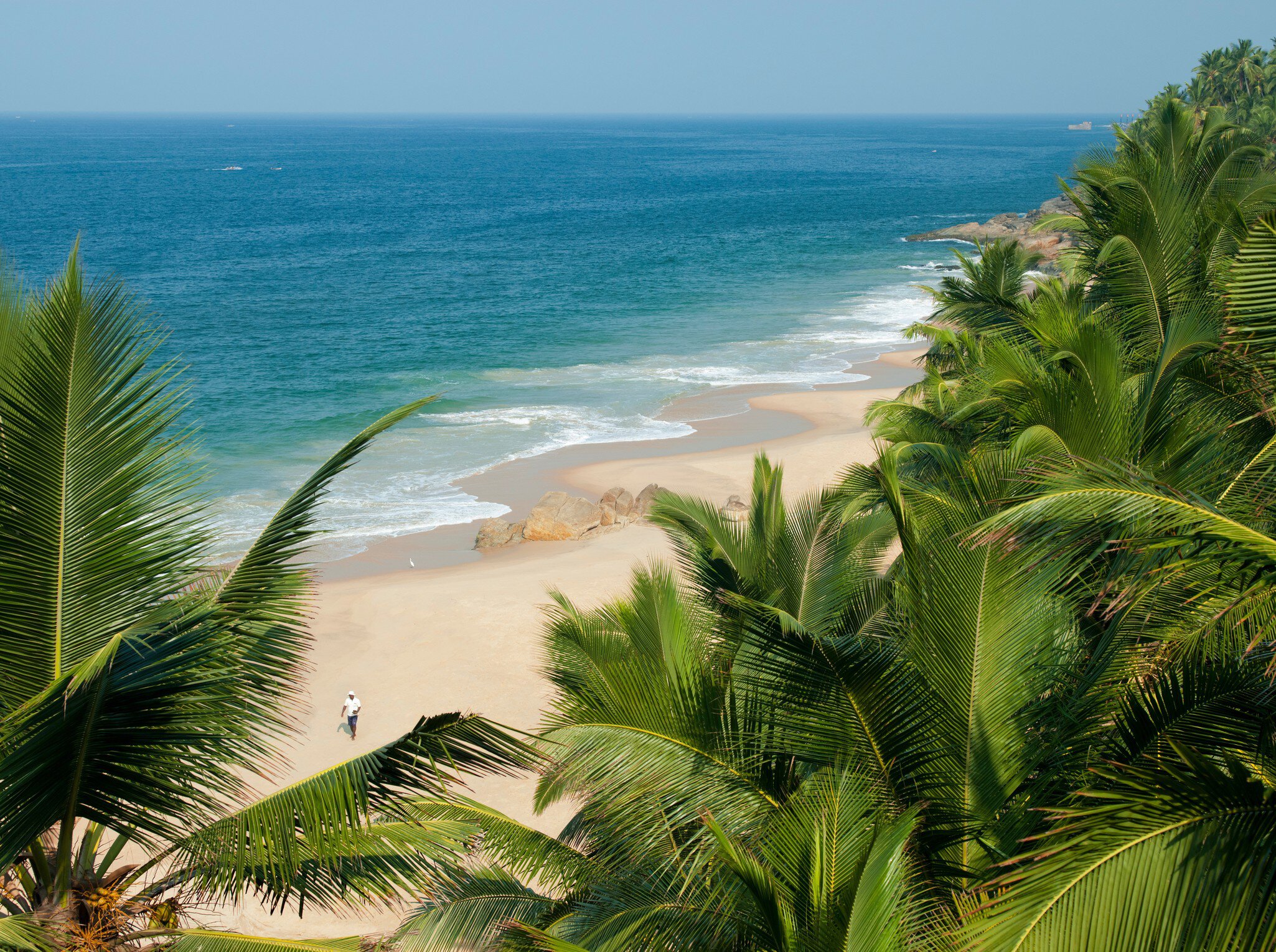 A near deserted beach near Kovalam and Trivandrum (Thiruvananthapuram), Kerala, India