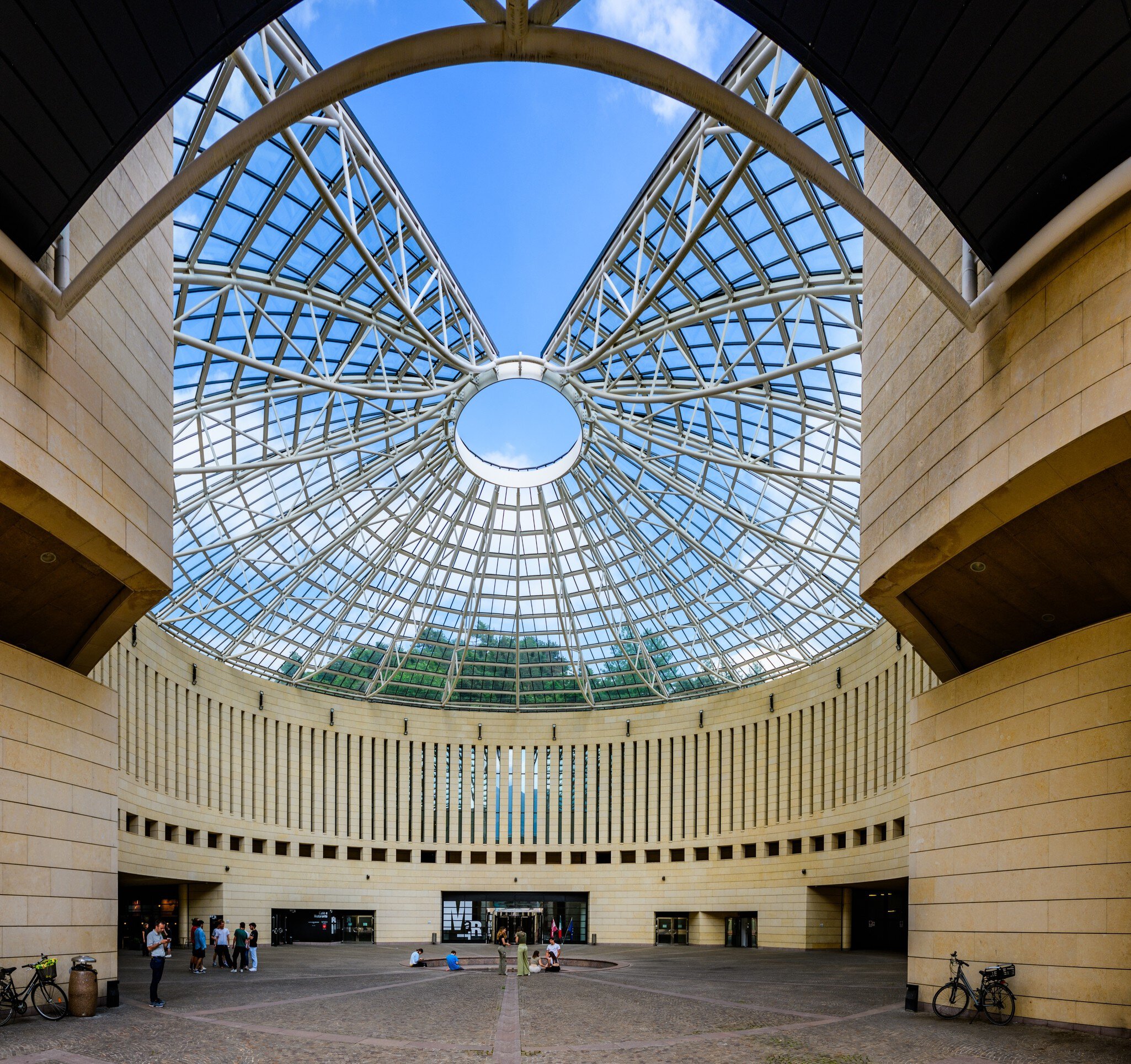 The interior of the MART (Museo di Arte Moderna e Contemporanea di Trento e Rovereto) is a renowned modern art museum, featuring contemporary art exhibitions and cultural events.