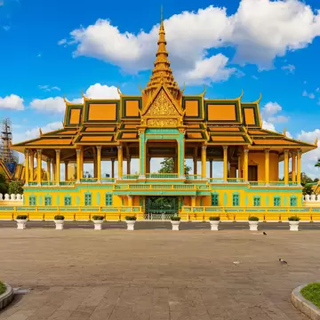 Royal Palace in Phnom Penh, Cambodia. Throne Hall building