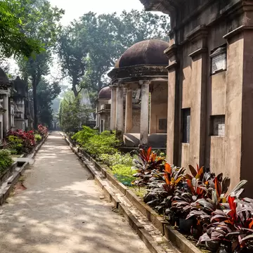 Mausolea at South Park Street Cemetery in Kolkata, West Bengal, India.