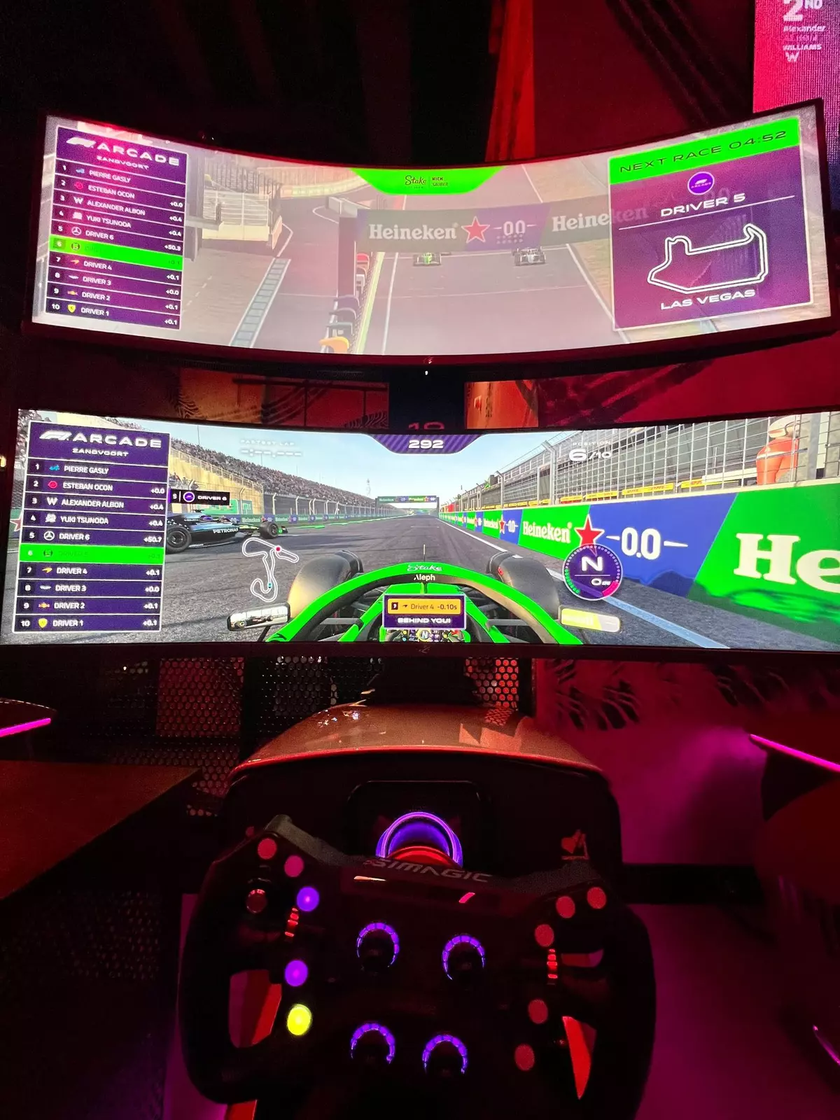 Racing simulator at the F1 Arcade