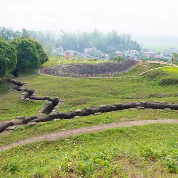 Trench warfare at A1 Hill, a famous historic site in Dien Bien Phu, Vietnam.