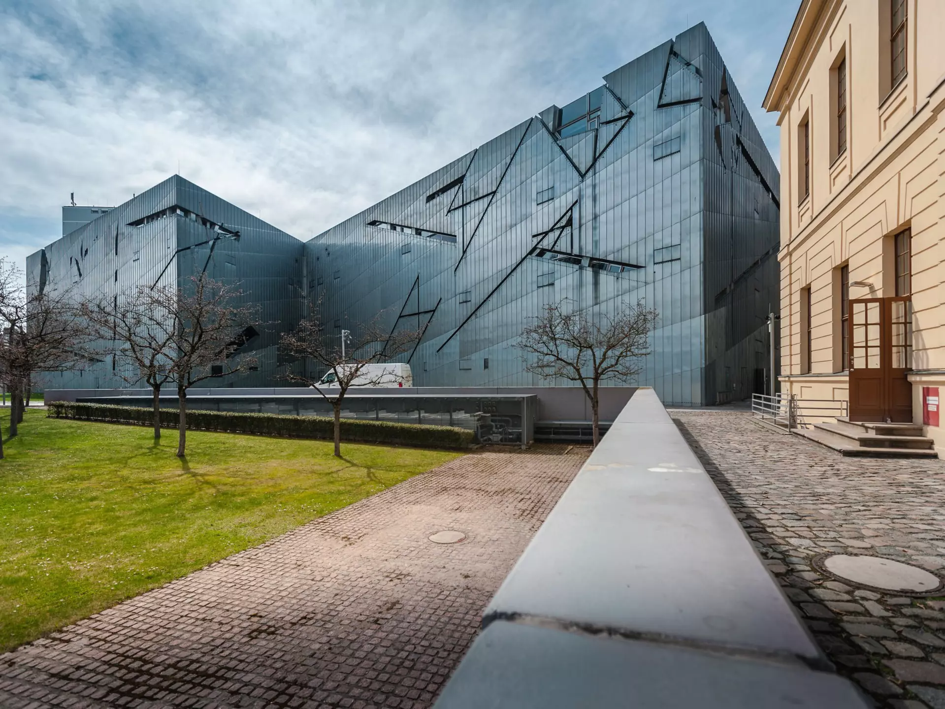 The baroque palace and new wing by Daniel Libeskind of the Jewish Museum Berlin