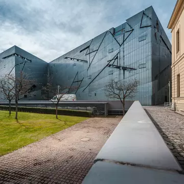 The baroque palace and new wing by Daniel Libeskind of the Jewish Museum Berlin