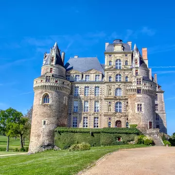 Loire Valley, France - April 19, 2019: The Castle of Brissac, a renaissance castle rebuilt in the 15th century by one of the ministers to King Charles VII, situated in Brissac Quince, nearby Angers.; Shutterstock ID 2236335543;