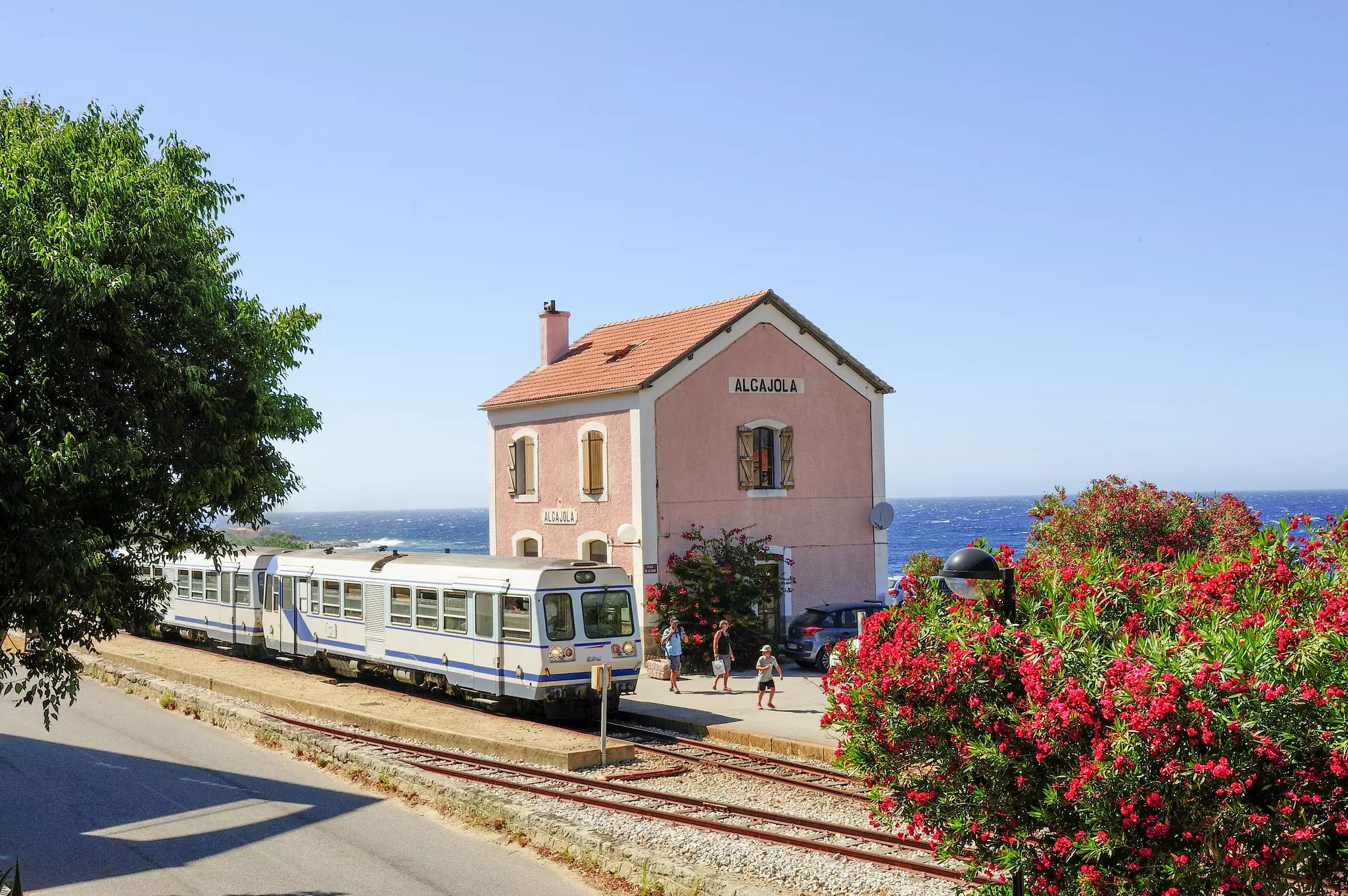 Algajola railway station in Balagne, Corsica