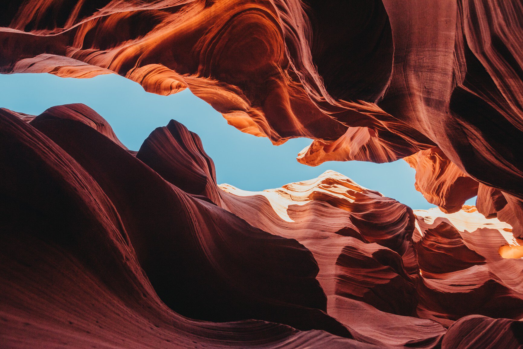 Antelope Canyon from the bottom, Arizona